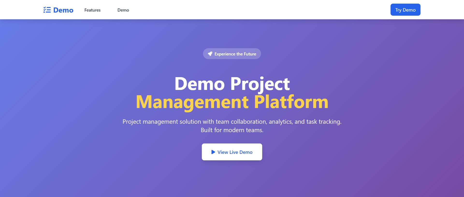 [Demo] - Complete Project Management Platform
